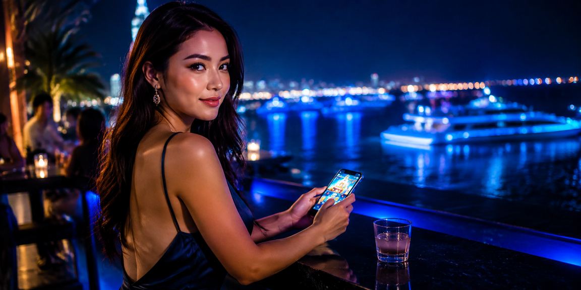 Trò chơi slots trên nền tảng di động ở Đà Nẵng với bãi biển xanh và sóng biển